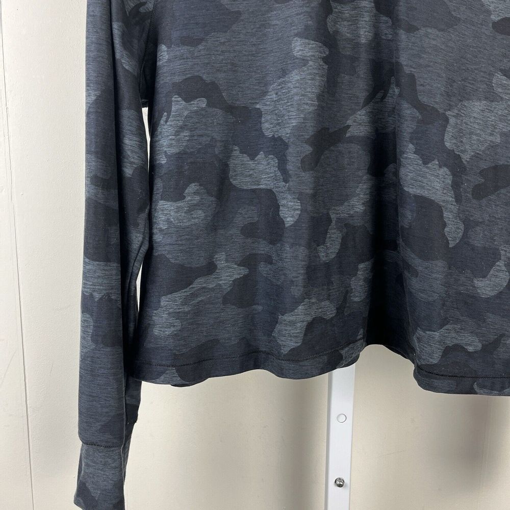 Yogalicious Black Camo 1/4 Zip Pullover Shirt Top Athletic‎ Womens Large - Picture 3 of 6